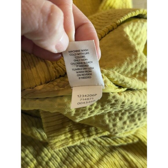 J Jill Women's Corduroy Shacket Size Petite Small Green Yellow - Picture 10 of 10